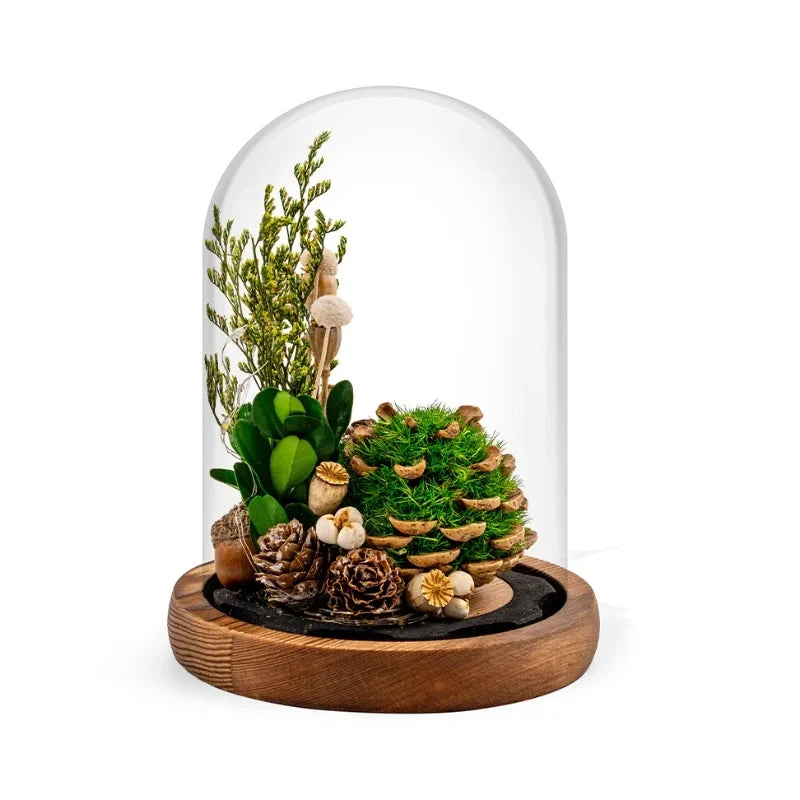 Lumio Floro nachtlamp met gedroogde bloemen onder glas
