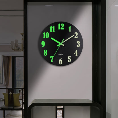 RetroLume stille lichtgevende wandklok