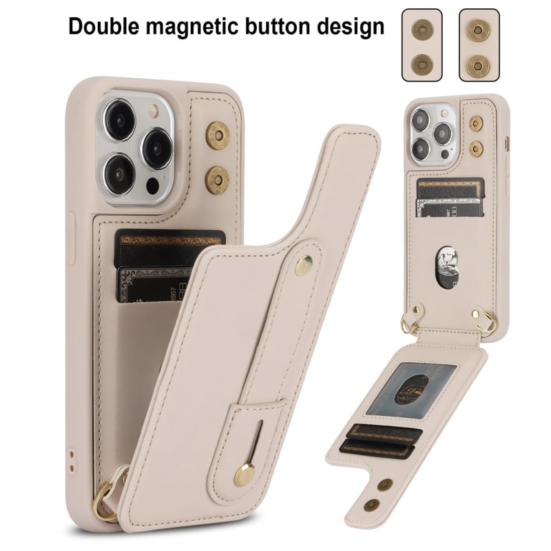 iPhone 16 Pro Max hoesje met pasjeshouder en draagkoord