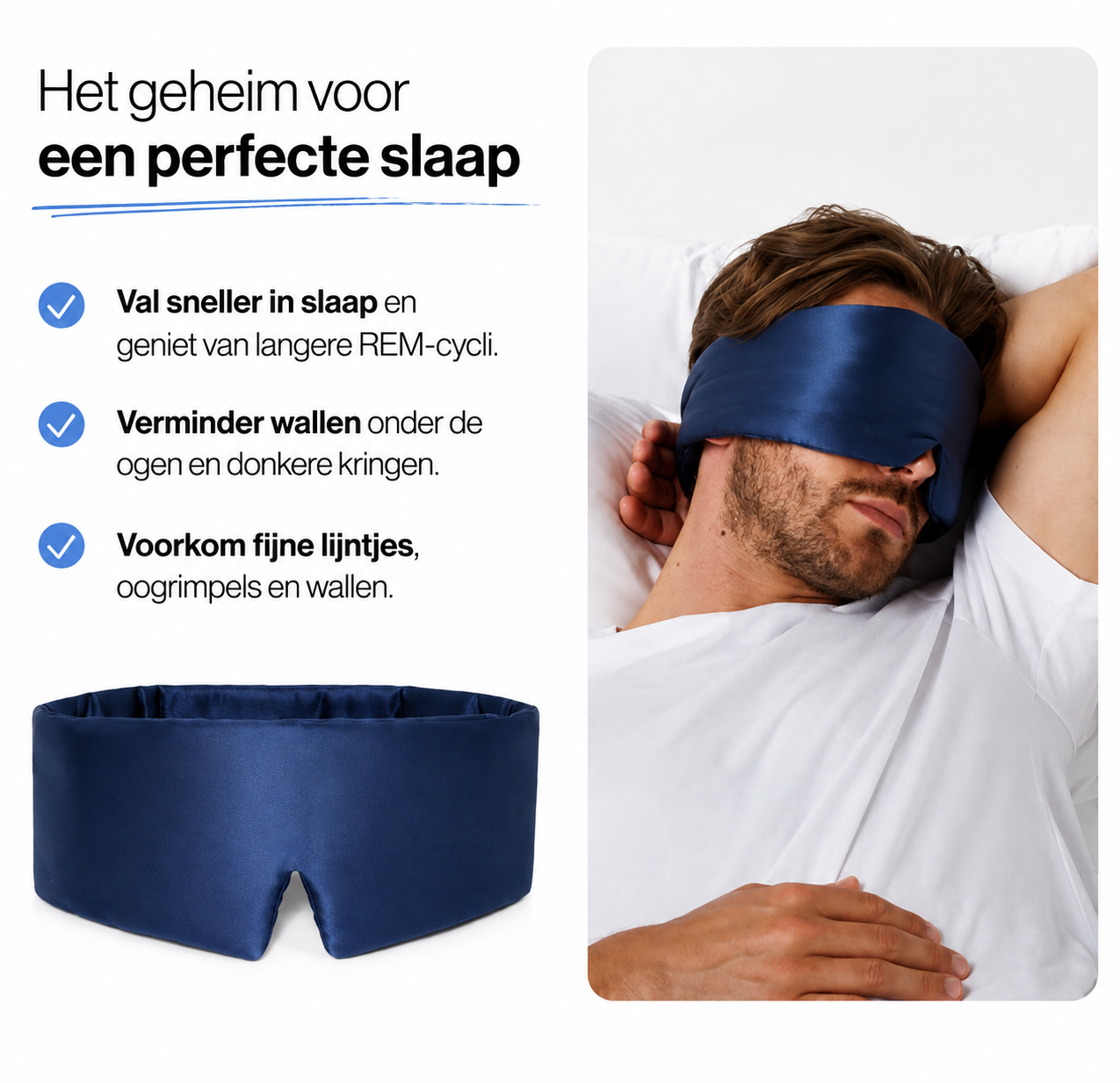22 Momme moerbeizijden slaapmasker zijdezacht – volledig verduisterend – dames en heren