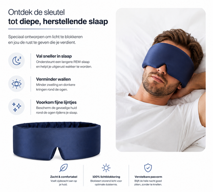22 Momme moerbeizijden slaapmasker zijdezacht – volledig verduisterend – dames en heren