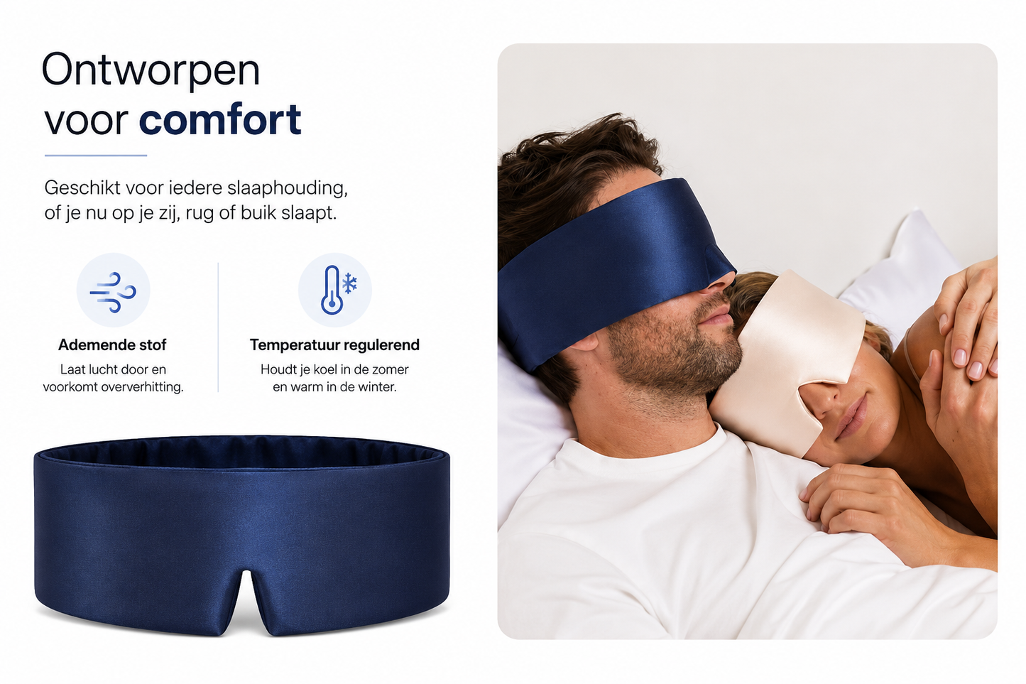 22 Momme moerbeizijden slaapmasker zijdezacht – volledig verduisterend – dames en heren