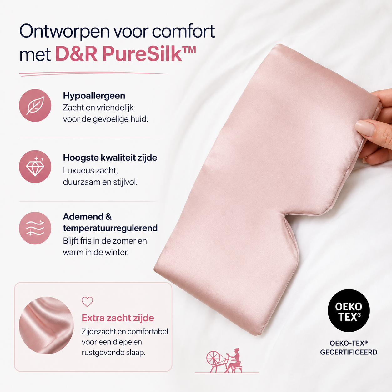 22 Momme moerbeizijden slaapmasker zijdezacht – volledig verduisterend – dames en heren