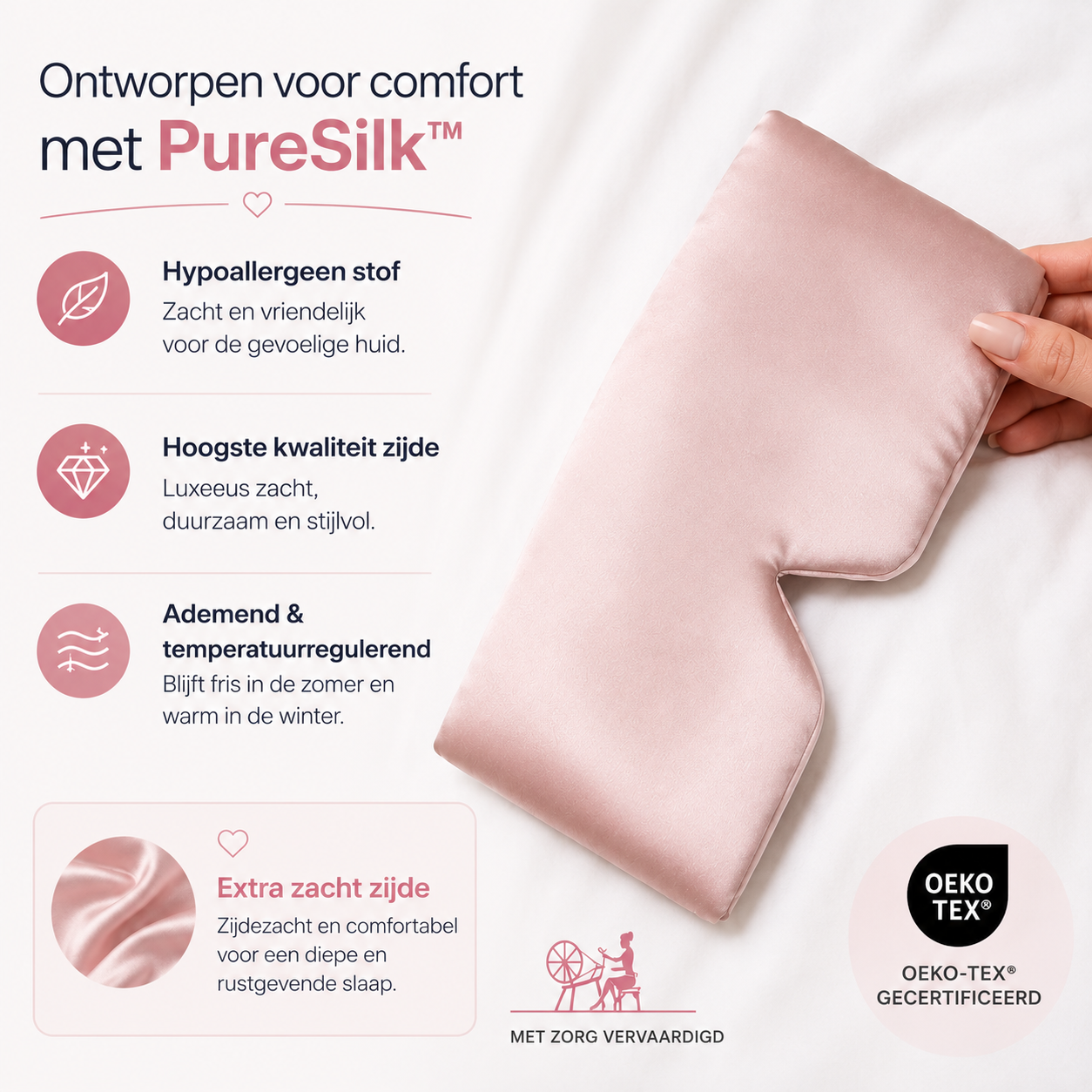 22 Momme moerbeizijden slaapmasker zijdezacht – volledig verduisterend – dames en heren