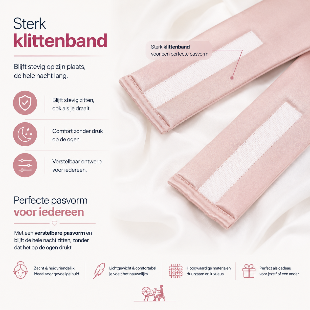 22 Momme moerbeizijden slaapmasker zijdezacht – volledig verduisterend – dames en heren
