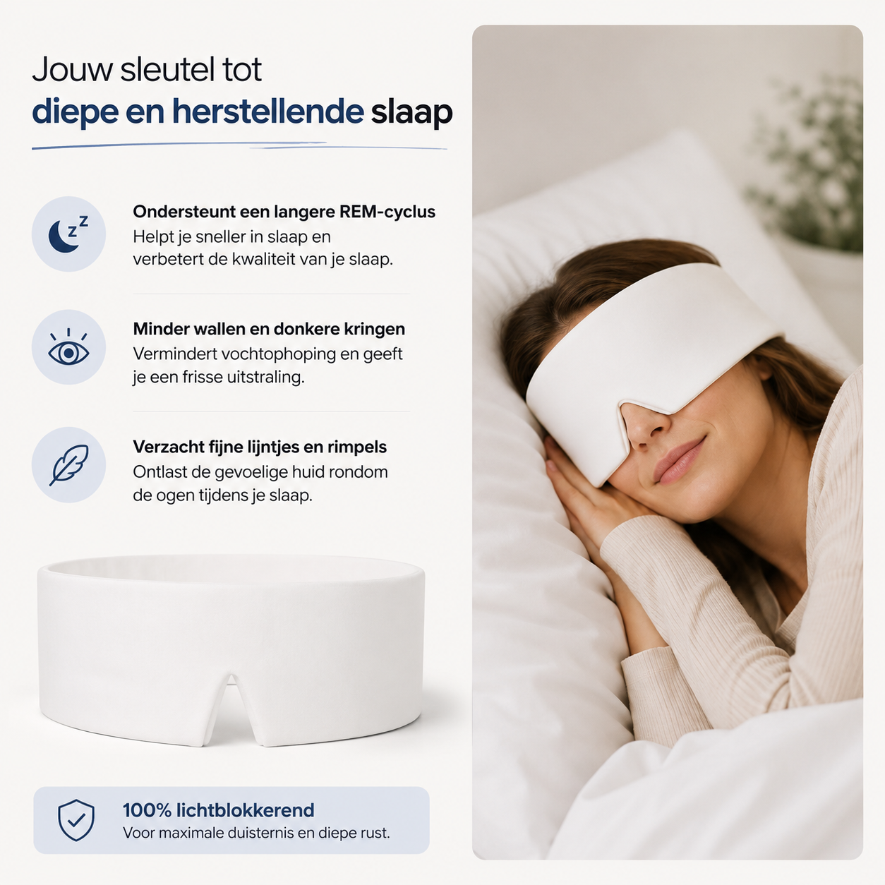 22 Momme moerbeizijden slaapmasker zijdezacht – volledig verduisterend – dames en heren