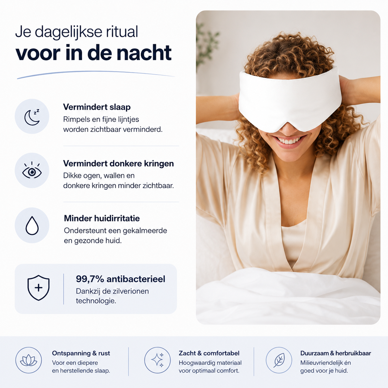 22 Momme moerbeizijden slaapmasker zijdezacht – volledig verduisterend – dames en heren