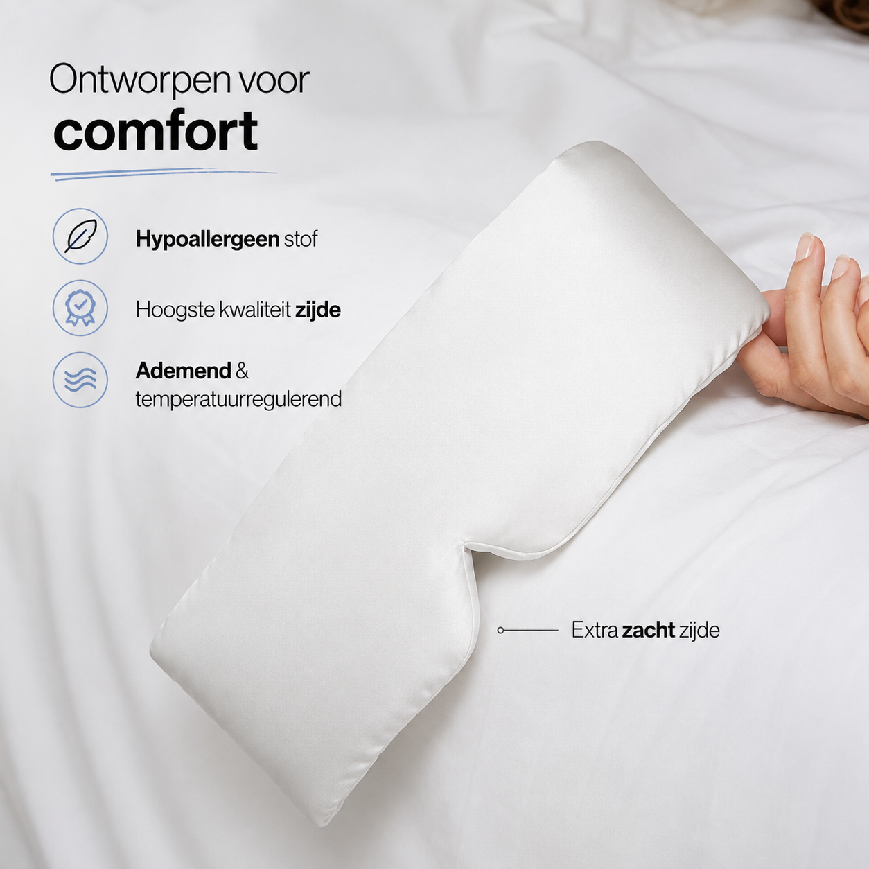 22 Momme moerbeizijden slaapmasker zijdezacht – volledig verduisterend – dames en heren