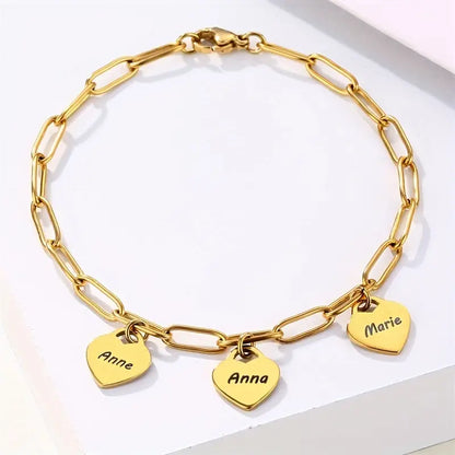 HeartHaven gepersonaliseerde hartjes armband