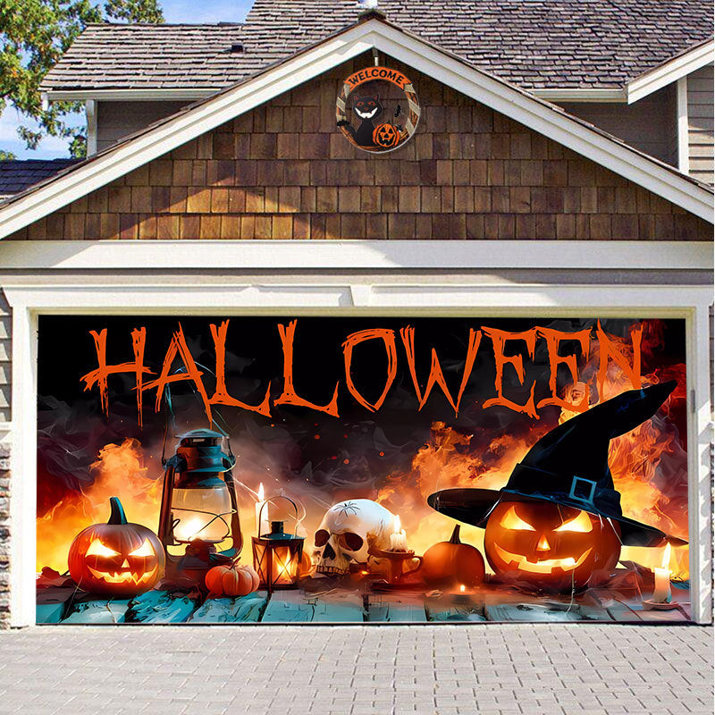 SpookShade Halloween garagedeur decoratie