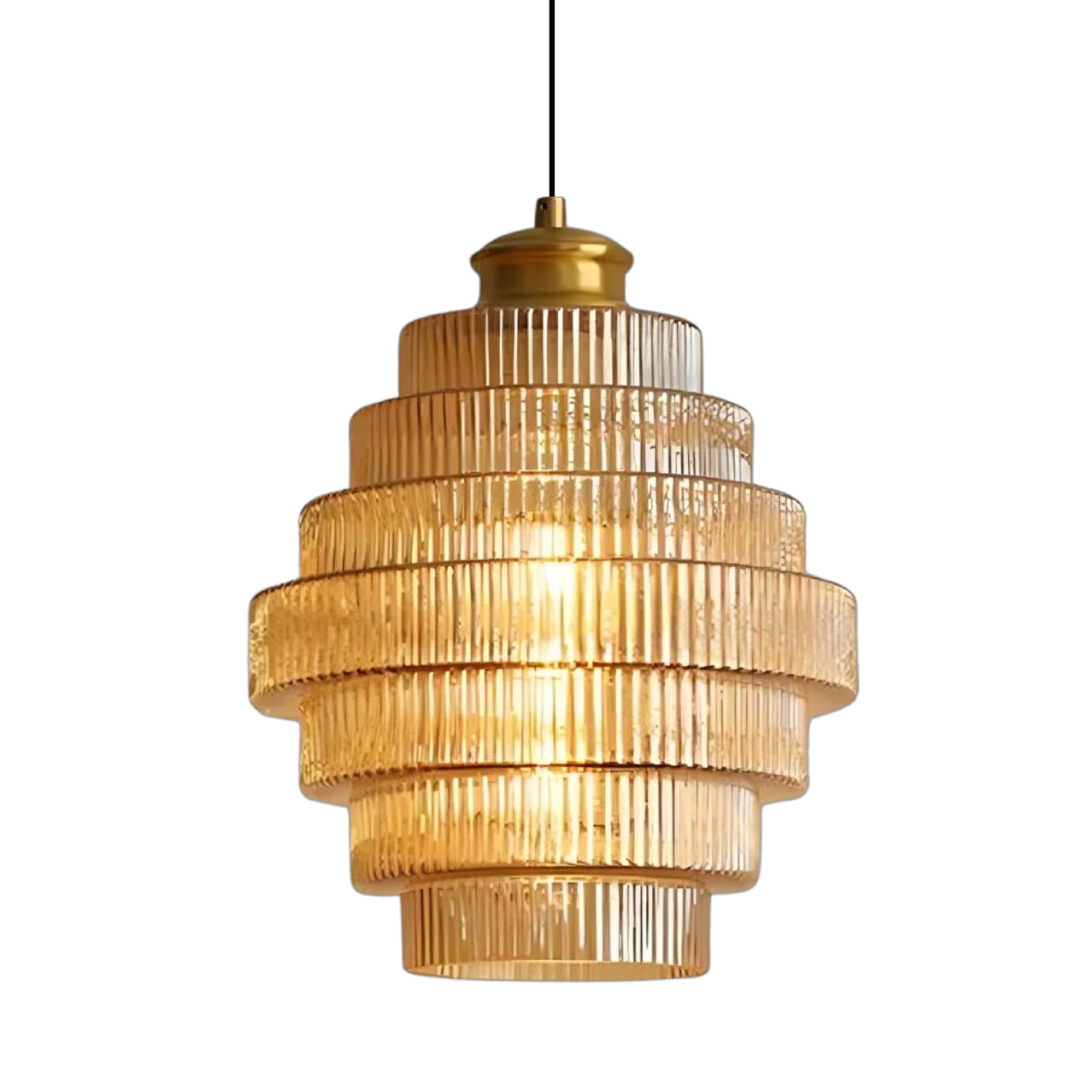 Gelaagde Glazen Hanglamp Met LED Verlichting