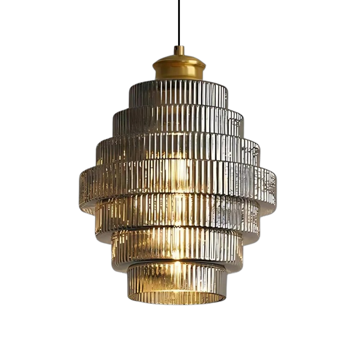 Gelaagde Glazen Hanglamp Met LED Verlichting