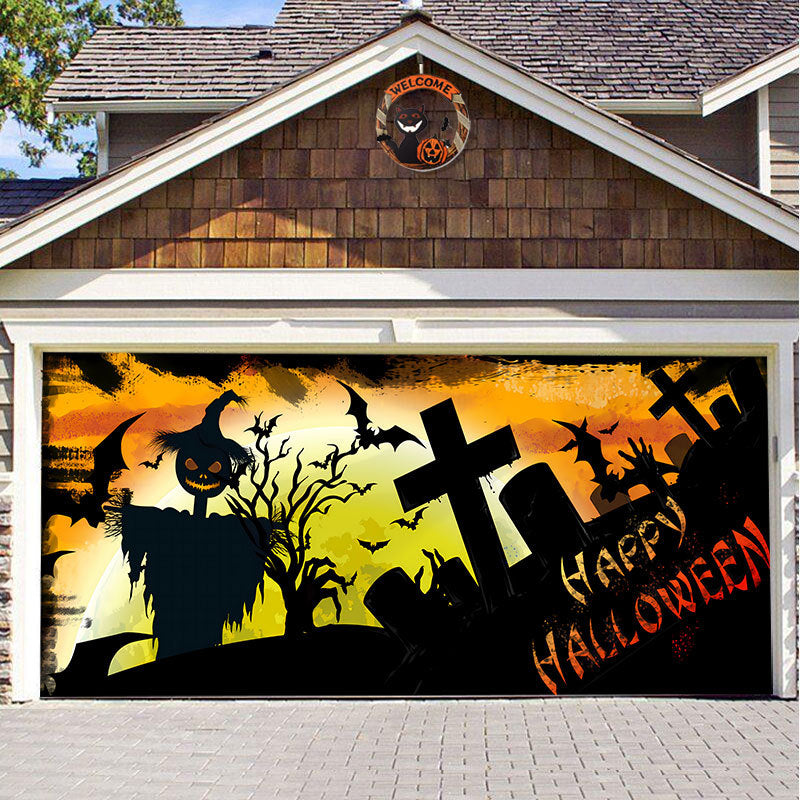 SpookShade Halloween garagedeur decoratie