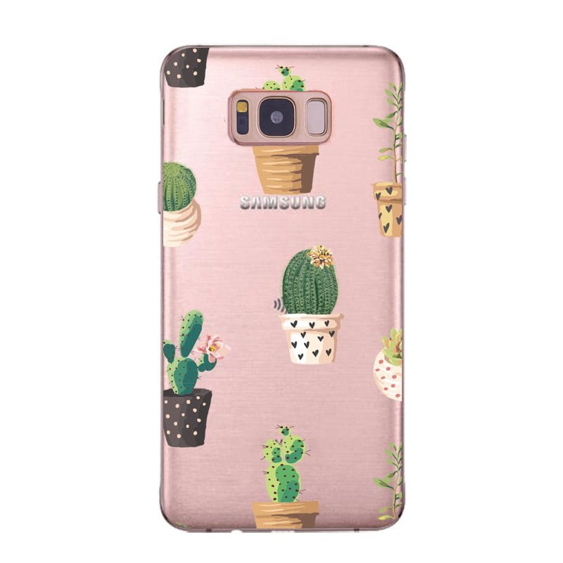 Galaxy S8 zacht TPU hoesje cactus