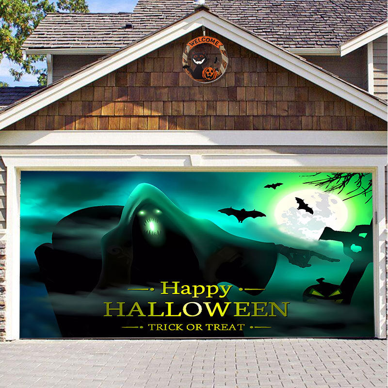SpookShade Halloween garagedeur decoratie