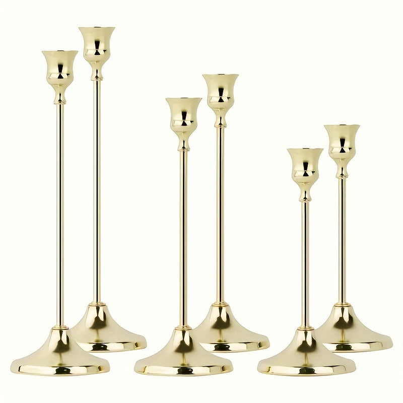 Goudlicht vintage kaarsenhouderset