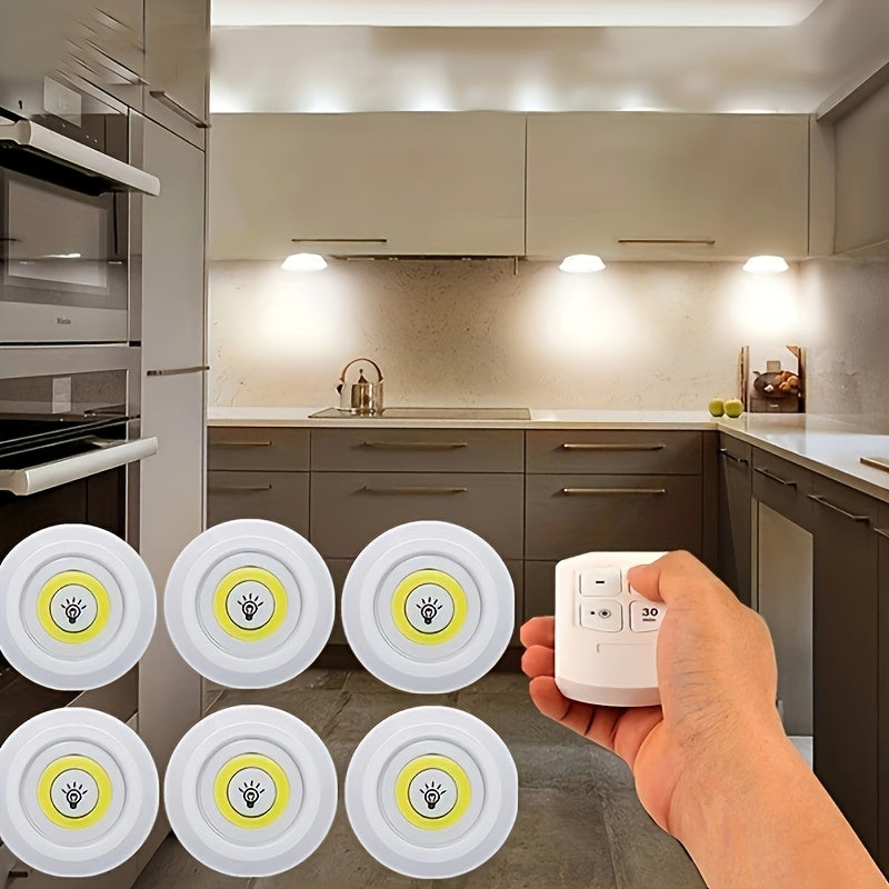 Draadloze LED Pucklampen Set met Afstandsbediening