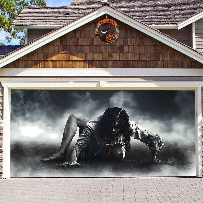 SpookShade Halloween garagedeur decoratie