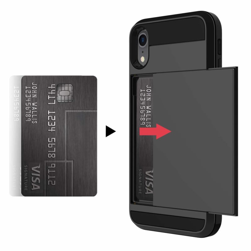 Slide Armor iPhone Xr hoesje met pashouder