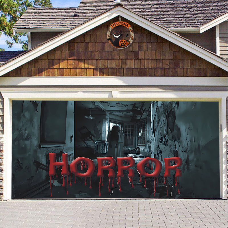 SpookShade Halloween garagedeur decoratie