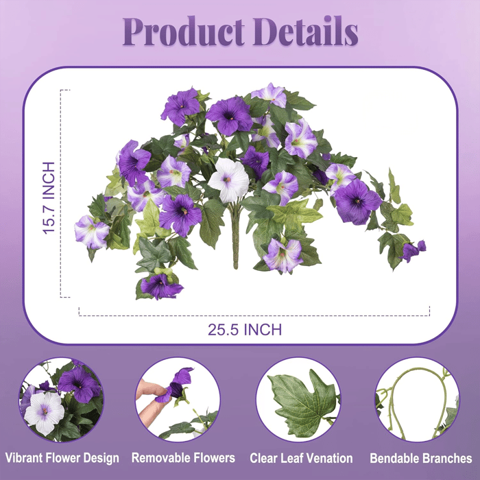 Lifelike kunstpetunia's weerbestendige bloemen