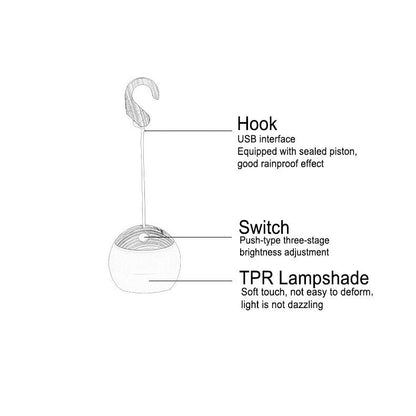 Lumio draagbare USB LED buitenlamp