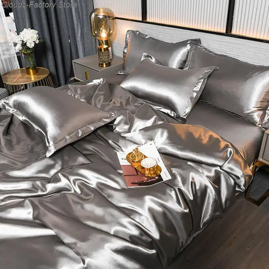 SilkSerenity luxe satijnen dekbedovertrek