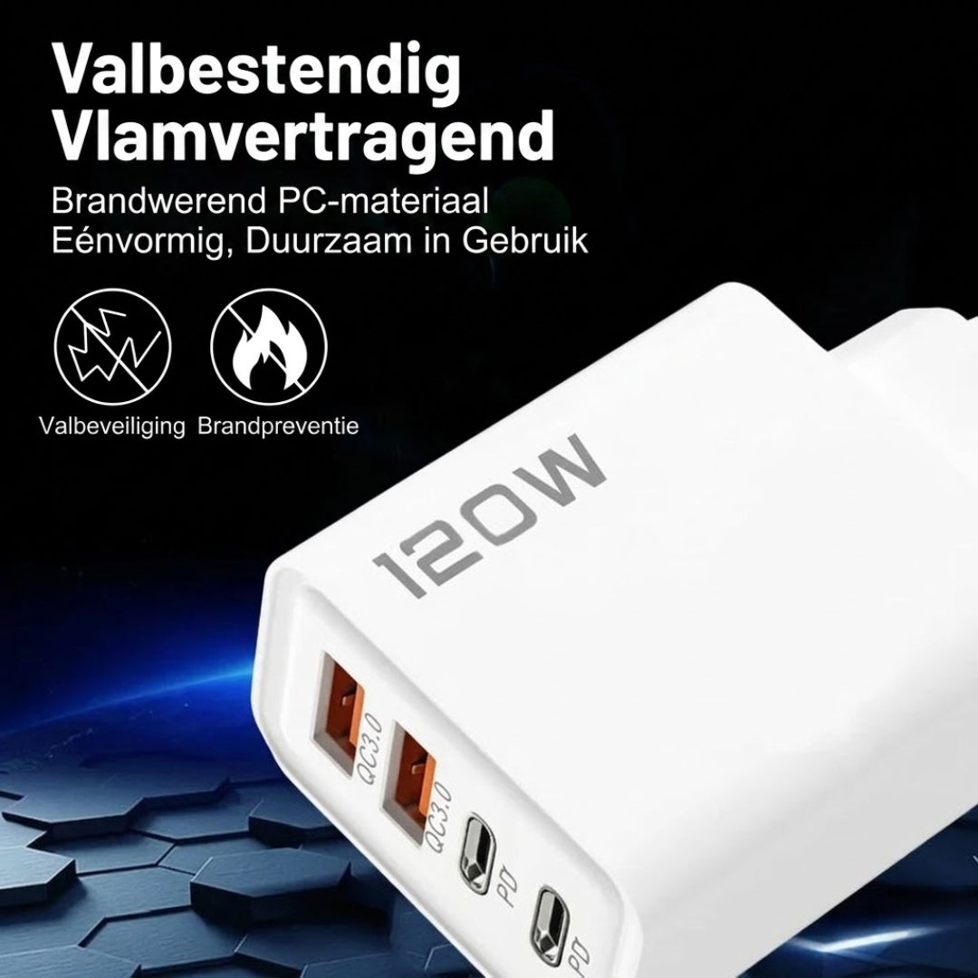 PowerCharge 120W USB-C snellader
