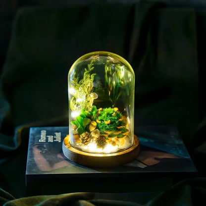 Lumio Floro nachtlamp met gedroogde bloemen onder glas