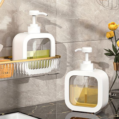 Minimalistische zeepdispenser met strakke vormgeving