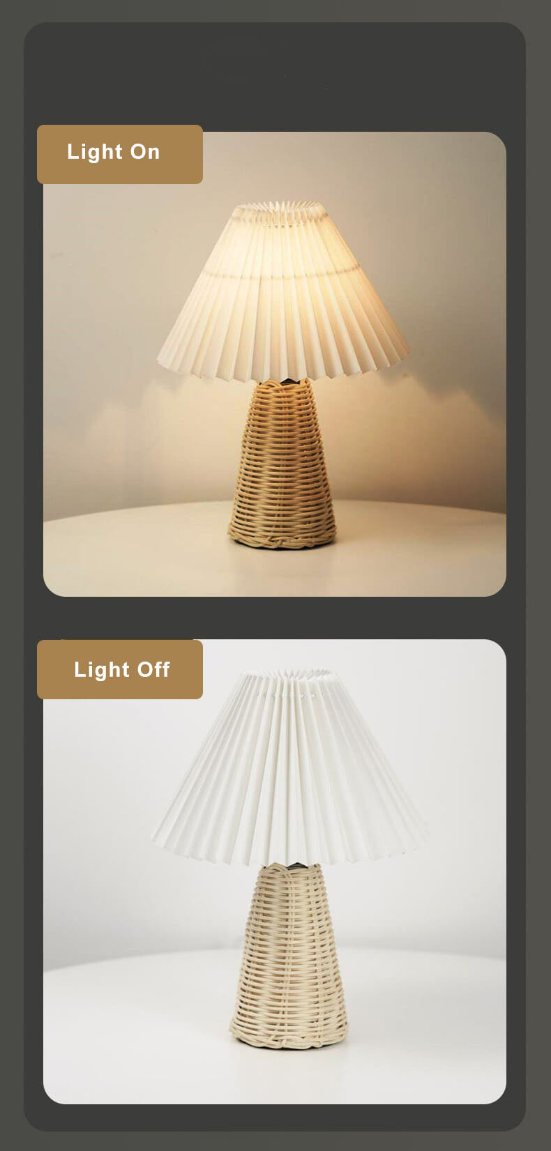Lumio rattan tafellamp