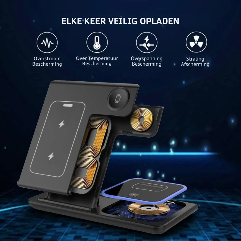 PowerFold Trio 3-in-1 draadloze snellader