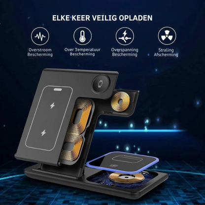 PowerFold Trio 3-in-1 draadloze snellader