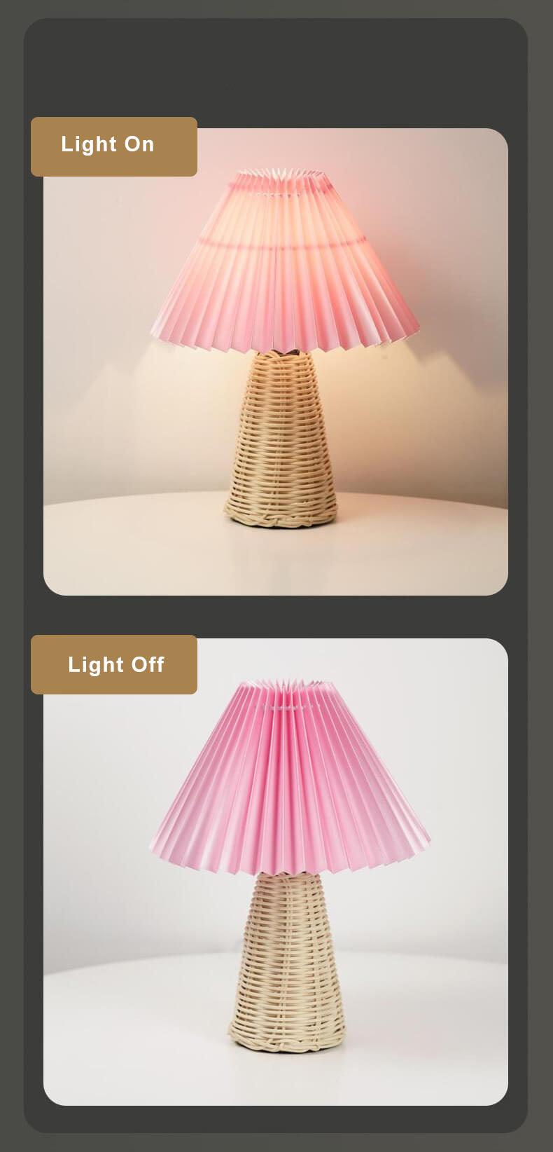 Lumio rattan tafellamp