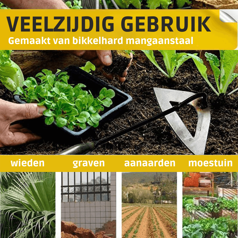 GardenHelp geharde stalen holle schoffel