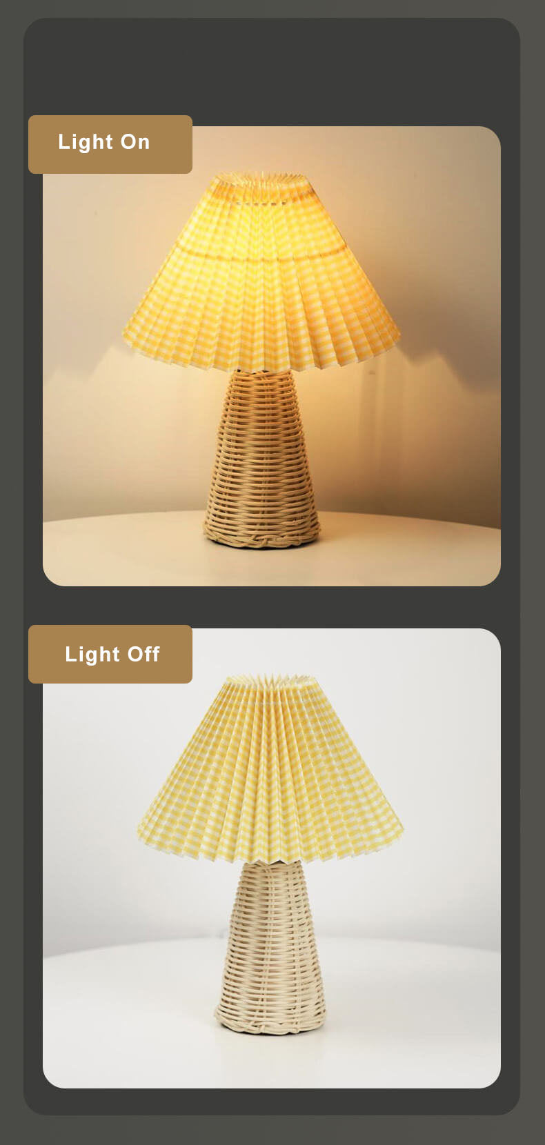 Lumio rattan tafellamp