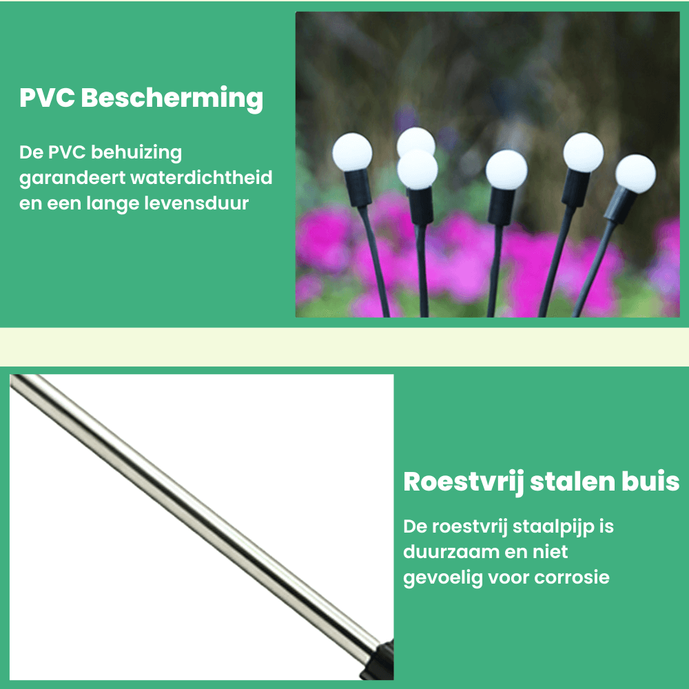 GlowGardens vuurvliegjes tuinverlichting op zonne-energie