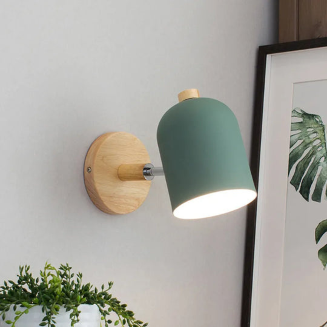 Lumio Scandinavische Houten LED Wandlamp
