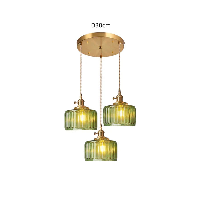 Vintage Cilindervormige Glazen Hanglamp