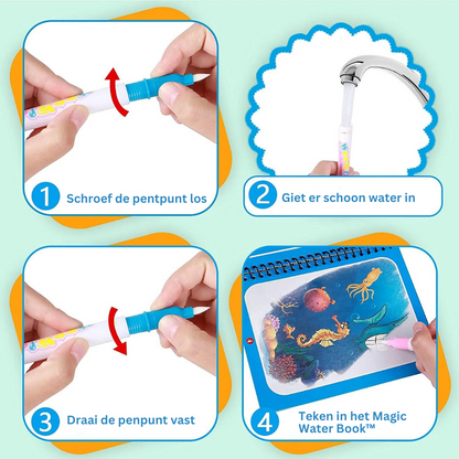 Magic Water Book herbruikbaar waterkleurboek