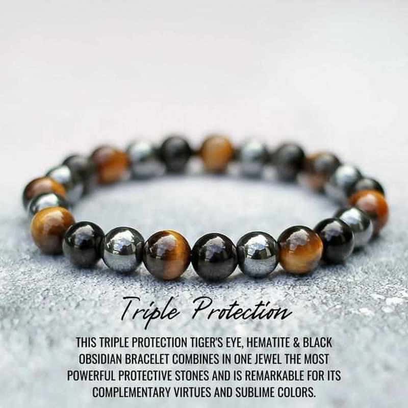 Triplery beschermende edelsteenarmband