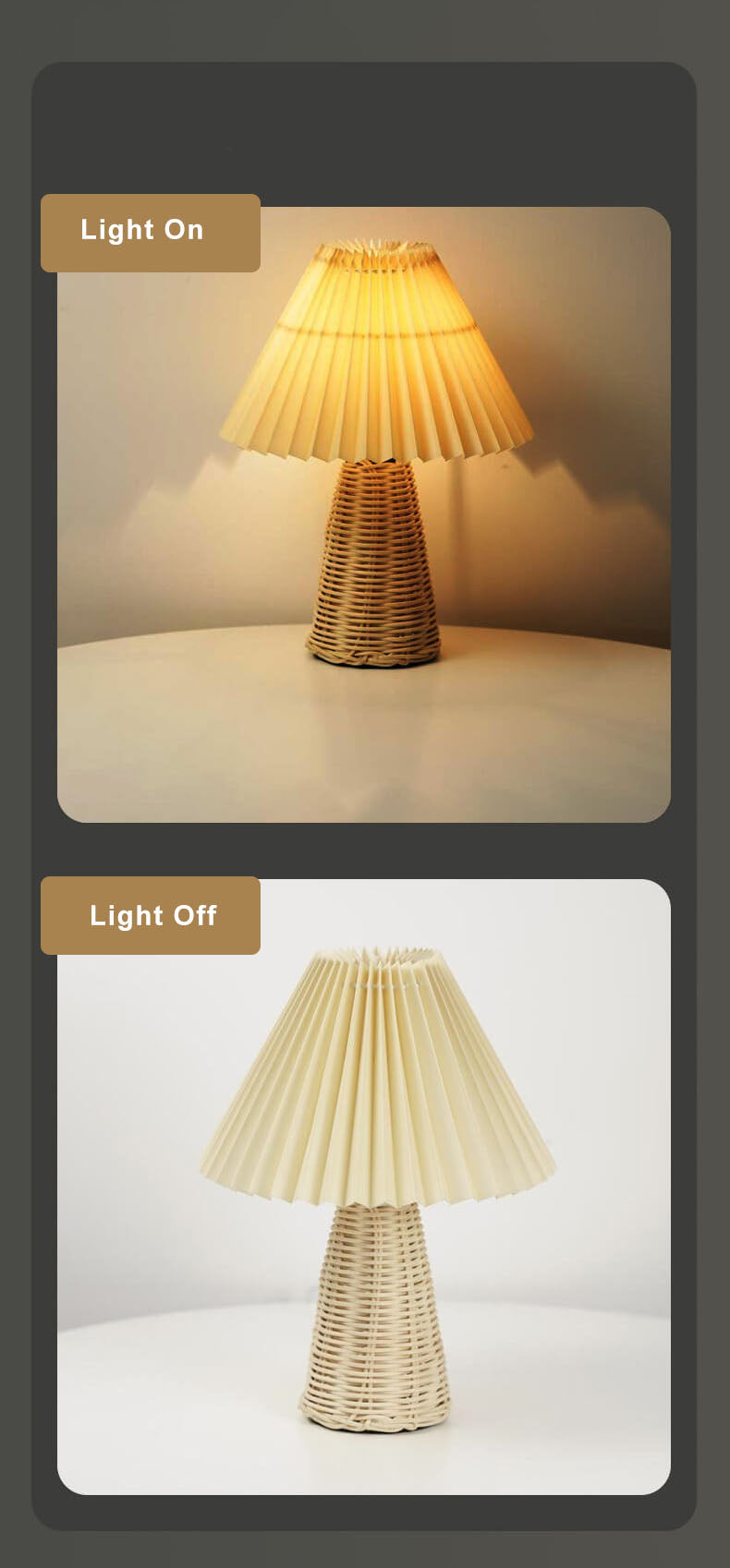 Lumio rattan tafellamp