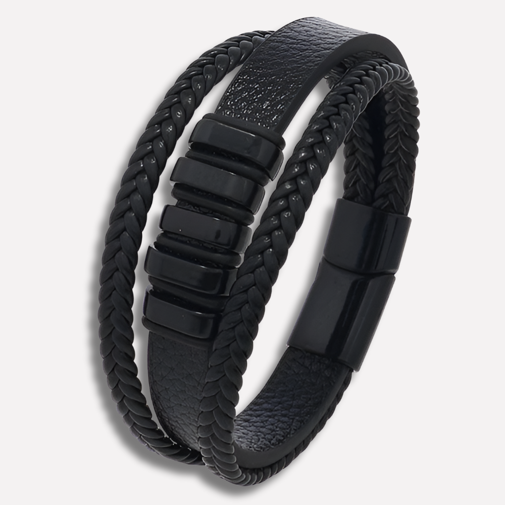 Jeecey stijlvolle lederen herenarmband