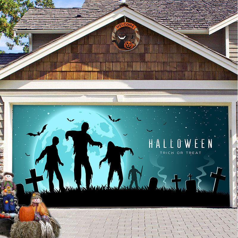 SpookShade Halloween garagedeur decoratie