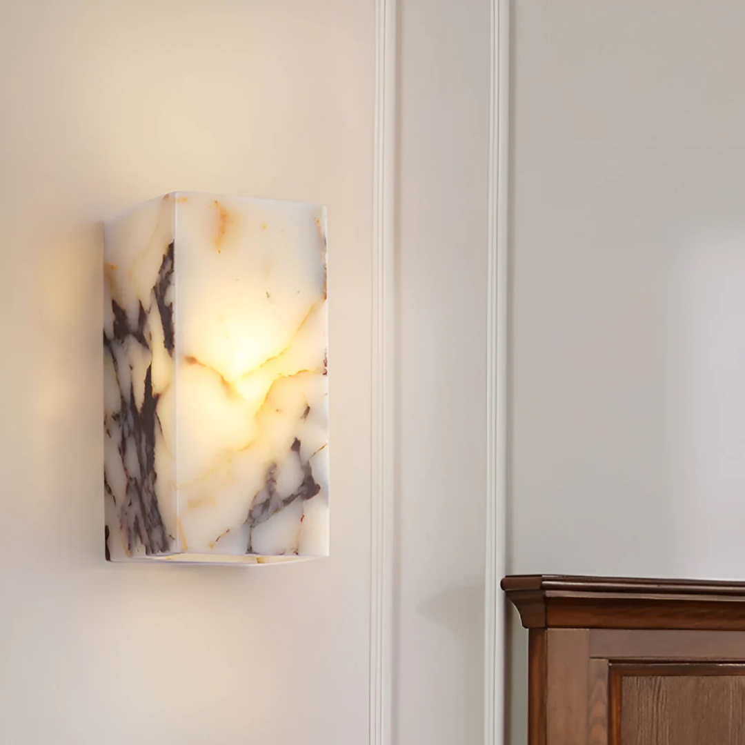 Xera natuurstenen LED-wandlamp