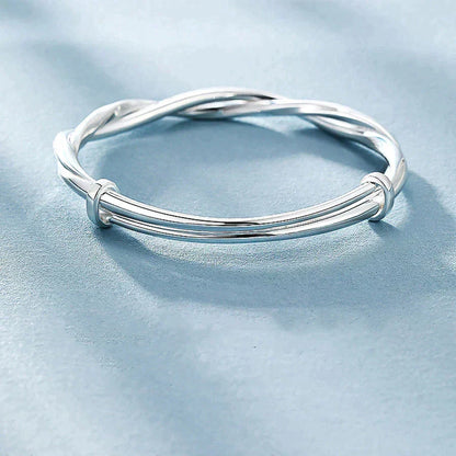 Carrie gedraaide zilveren armband