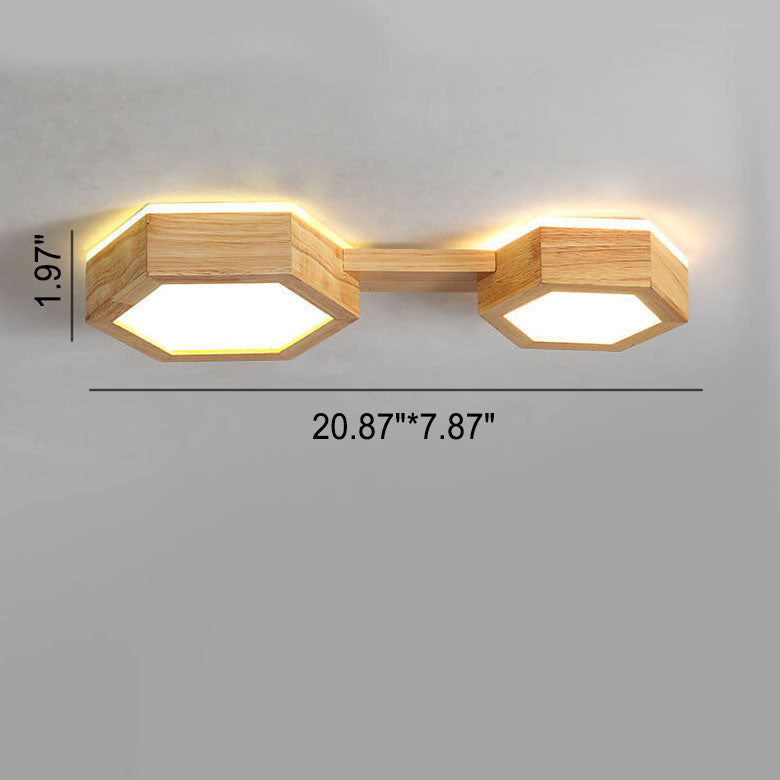 Lumio Japandi houten LED plafondlamp