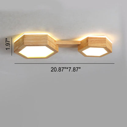 Lumio Japandi houten LED plafondlamp