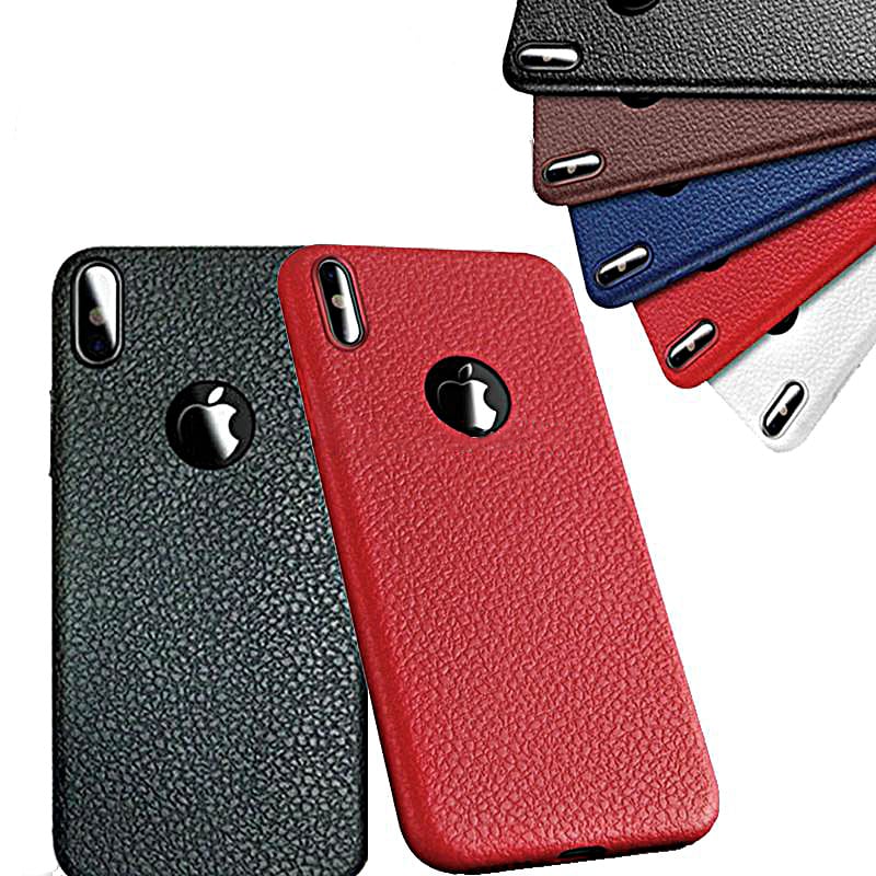 iPhone X / Xs TPU Leather Look hoesje