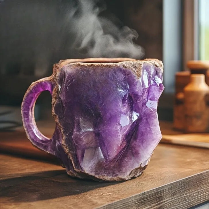 AuraStone handgemaakte koffiekop van mineraalsteen